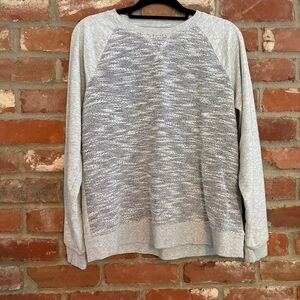 Sonoma Goods For Life Raglan Fashion Sweatshirt Grey  Gray Textured Large